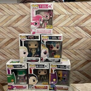 FUNKO POPS! Superman 251,JokerBatman 65, Two Face 123, Harley Quinn 45, 233, 105